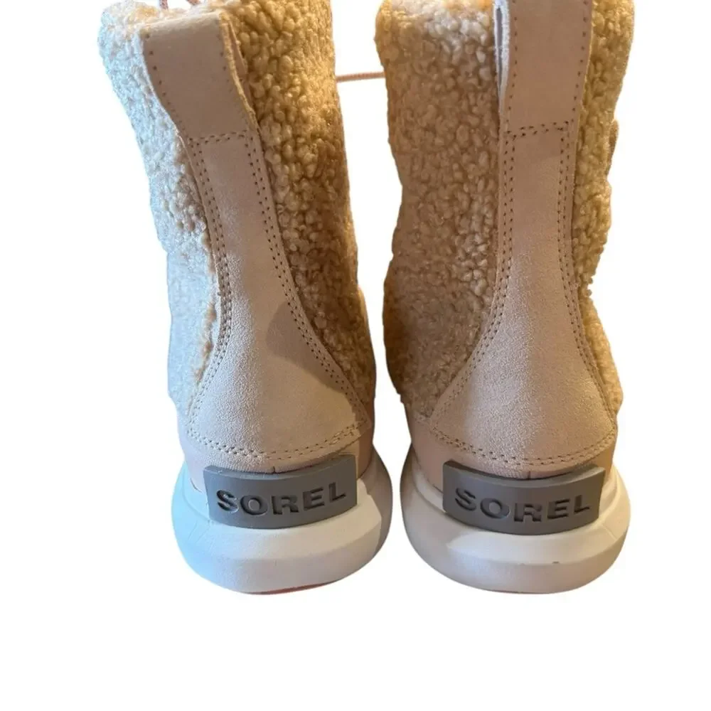 Sorel  Explorer Joan Cozy Women’s 9.5 Beige/Pink Lace Up Boots Waterproof NWT